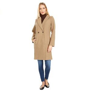 J Crew Italian Boiled Wool Daphne Topcoat, EUC, 0P